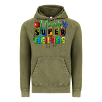 Vintage Olive I teach super heroes Vintage Hoodie - FaDigitalArtStudio