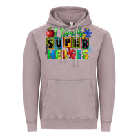 Vintage Zinc I teach super heroes Vintage Hoodie - FaDigitalArtStudio