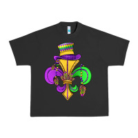 Pigment Black fleur de lis Urban Heavy Tee - OliviaCreatesArt