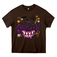 Chocolate Brown Candy Monster Heavy Core Tee - texasbilliewilder