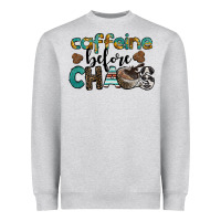 Heather Grey western caffeine before chaos Heavyweight Sweatshirt - BarkalooDesign