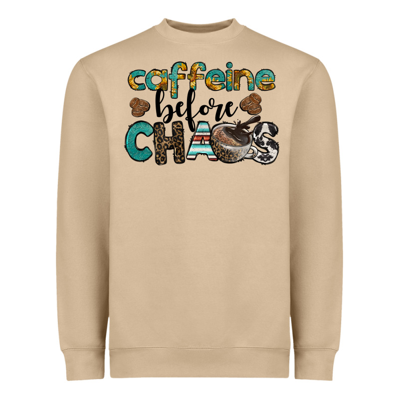 Western Caffeine Before Chaos Heavyweight Sweatshirt by BarkalooDesign | Teevron