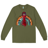 Army Green thanksgiving turkey rainbow Long Sleeve Tee - RanaPortraitStore