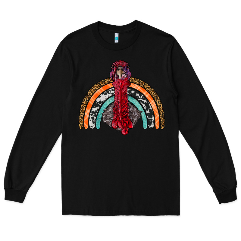Thanksgiving Turkey Rainbow Long Sleeve Tee by RanaPortraitStore | Teevron