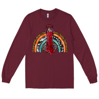 Burgundy thanksgiving turkey rainbow Long Sleeve Tee - RanaPortraitStore