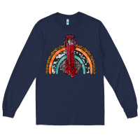 Navy thanksgiving turkey rainbow Long Sleeve Tee - RanaPortraitStore