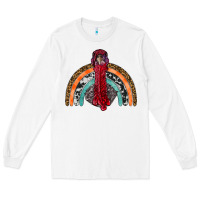 White thanksgiving turkey rainbow Long Sleeve Tee - RanaPortraitStore