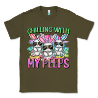 Army Green chilling with my peeps easter bunnies cowgirl cowg Classic Tee - CowGirlArtShop