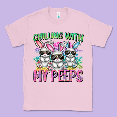 Chilling With My Peeps Easter Bunnies Cowgirl Cowg Classic Tee Designed By Cowgirlartshop