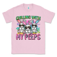 Bubblegum Pink chilling with my peeps easter bunnies cowgirl cowg Classic Tee - CowGirlArtShop