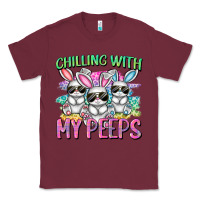 Burgundy chilling with my peeps easter bunnies cowgirl cowg Classic Tee - CowGirlArtShop