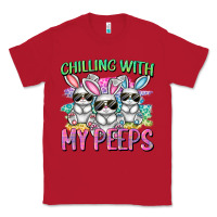 Red chilling with my peeps easter bunnies cowgirl cowg Classic Tee - CowGirlArtShop