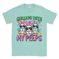 Seafoam chilling with my peeps easter bunnies cowgirl cowg Classic Tee - CowGirlArtShop