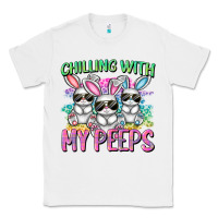 White chilling with my peeps easter bunnies cowgirl cowg Classic Tee - CowGirlArtShop