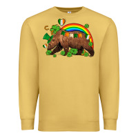Antique Gold st patricks bear ado Premium Sweatshirt - AdoDesignShop