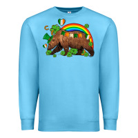 Ocean Blue st patricks bear ado Premium Sweatshirt - AdoDesignShop