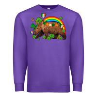 Purple st patricks bear ado Premium Sweatshirt - AdoDesignShop