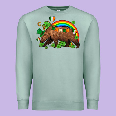 St Patricks Bear Ado Premium Sweatshirt Designed By Adodesignshop
