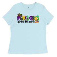 Baby Blue mardi gras girl to the core Ladies Tee - CowGirlArtShop