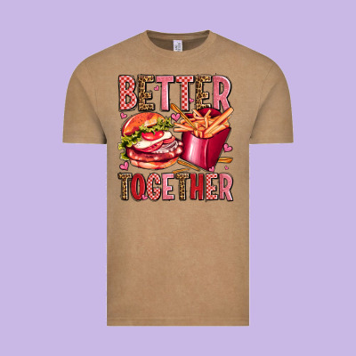 Hamburger Potatoes Better Together Olivia Vintage Tee Designed By Oliviacreatesart