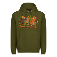 Army Green western Christmas Premium Hoodie - CowhideDigitalArt