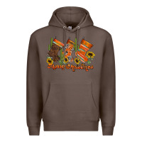 Coffee western Christmas Premium Hoodie - CowhideDigitalArt