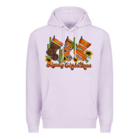 Lilac western Christmas Premium Hoodie - CowhideDigitalArt
