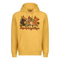 Mustard western Christmas Premium Hoodie - CowhideDigitalArt