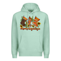 Seafoam western Christmas Premium Hoodie - CowhideDigitalArt