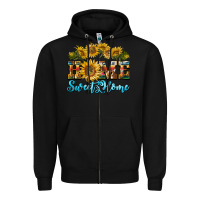 Black home sweet home sunflower Zipper Hoodie - BarkalooDesign