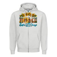 Dove Grey home sweet home sunflower Zipper Hoodie - BarkalooDesign