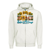 Oatmeal Heather home sweet home sunflower Zipper Hoodie - BarkalooDesign