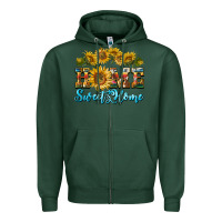 Sports Green home sweet home sunflower Zipper Hoodie - BarkalooDesign