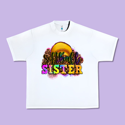 Softball Sister Urban Heavy Tee Designed By Oliviacreatesart