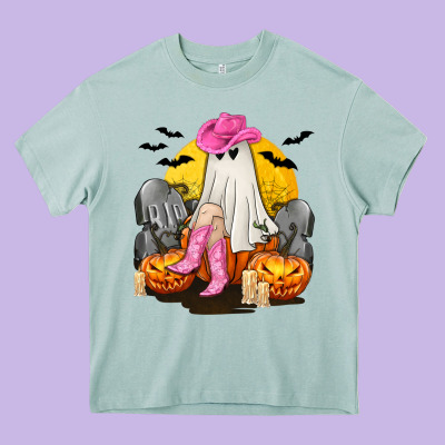 Halloween Cowgirl Costumes Heavy Core Tee Designed By Texasbilliewilder