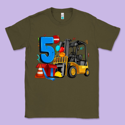 Forklift Birthday Five Classic Tee Designed By Artiststas