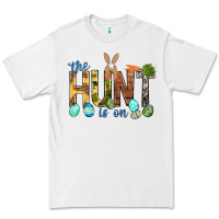 White The hunt is on with eggs Easter Day Premium Tee - HowdyJamesFarm