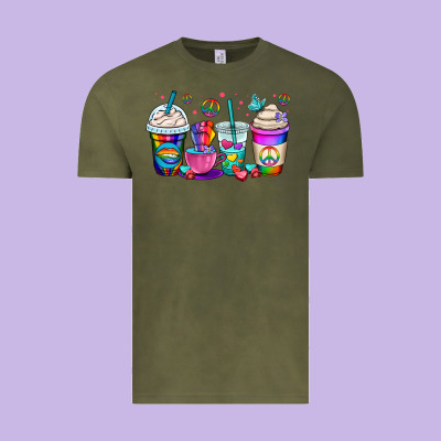 Pride Lgbtq Coffee Cups Vintage Tee Designed By Oliviacreatesart