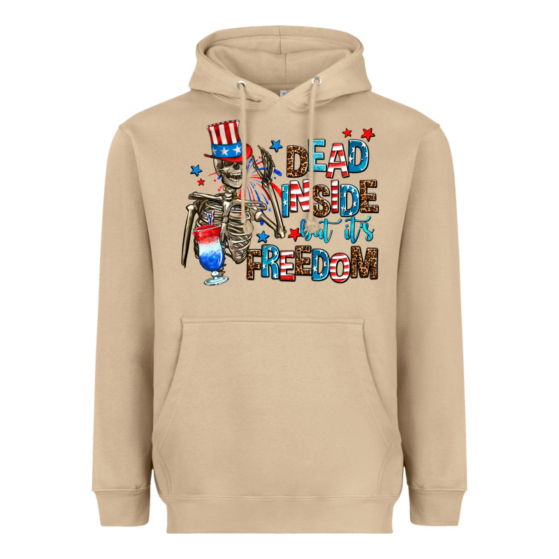 Dead Inside But Its Freedom Heavyweight Hoodie by AdoDesignShop | Teevron