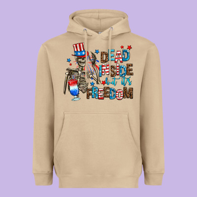 Dead Inside But Its Freedom Heavyweight Hoodie Designed By Adodesignshop