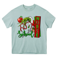 Arona Christmas Character Nurse Heavy Core Tee - NancyCooperArtShop