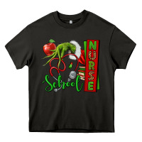 Asphalt Christmas Character Nurse Heavy Core Tee - NancyCooperArtShop