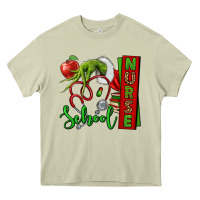 Mossy Christmas Character Nurse Heavy Core Tee - NancyCooperArtShop