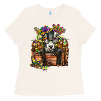 Bone mardi gras goat Ladies Tee - CowGirlArtShop