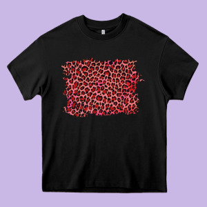 Pink Leopard Background Heavy Core Tee Designed By Ranaportraitstore