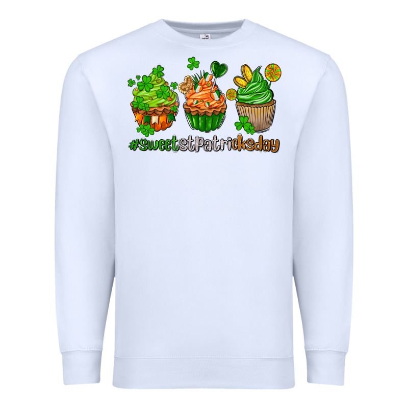 Sweet St Patricks Day Cupcake Premium Sweatshirt by AdoDesignShop | Teevron