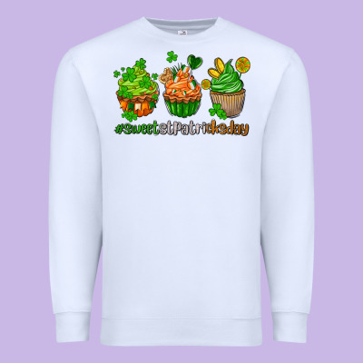 Sweet St Patricks Day Cupcake Premium Sweatshirt Designed By Adodesignshop
