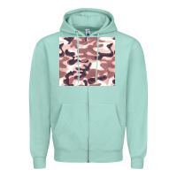 Seafoam milky camouflage Zipper Hoodie - BarkalooDesign