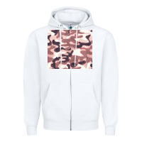 White milky camouflage Zipper Hoodie - BarkalooDesign