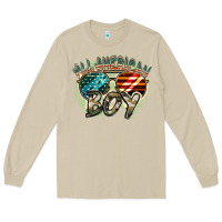 Mushroom All American boy 4th of july Long Sleeve Tee - FaDigitalArtStudio